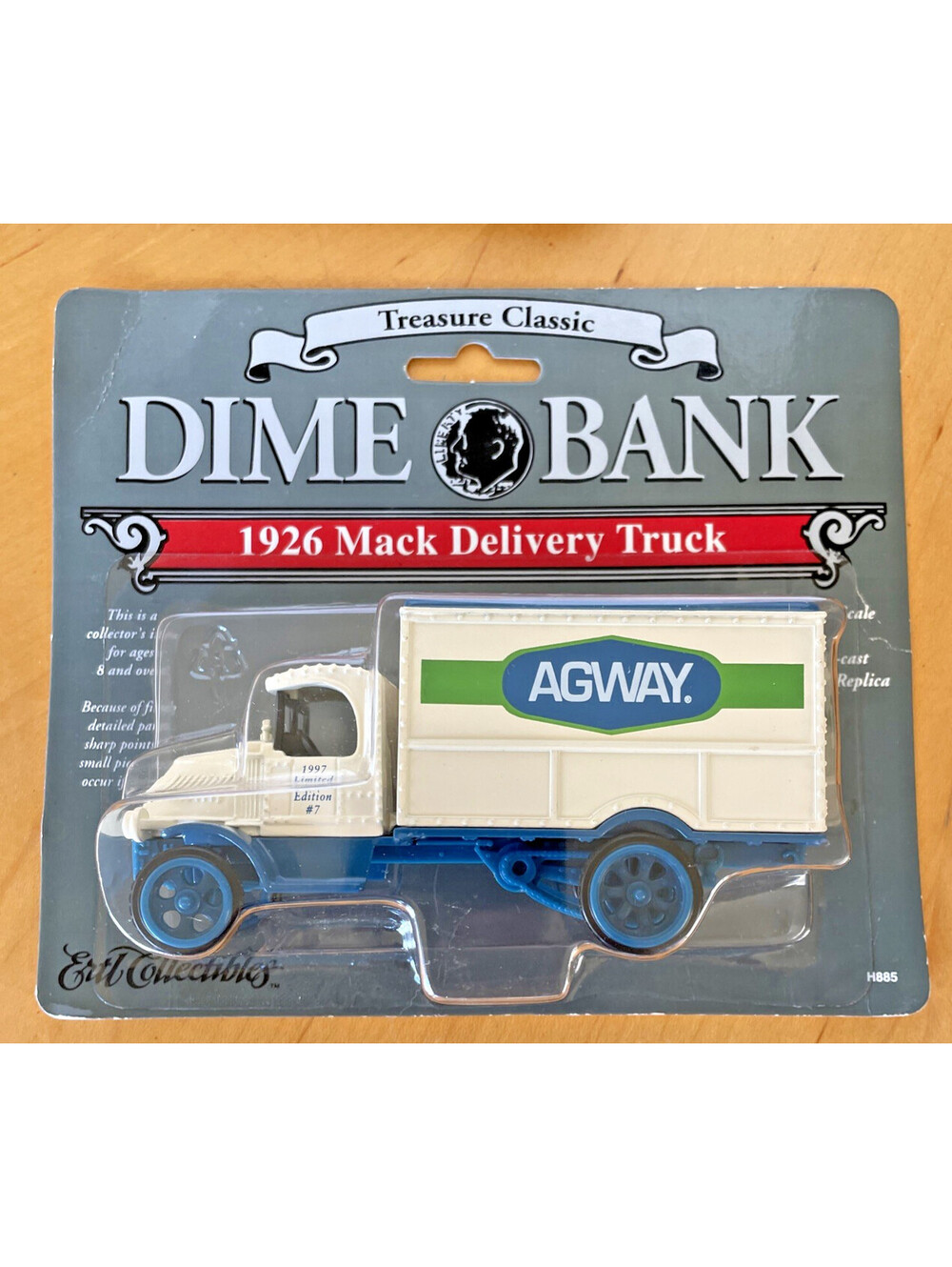 1997 ERTL Treasure Classic 1926 Mack Delivery Truck Dime Bank Agway Series 7 NIB